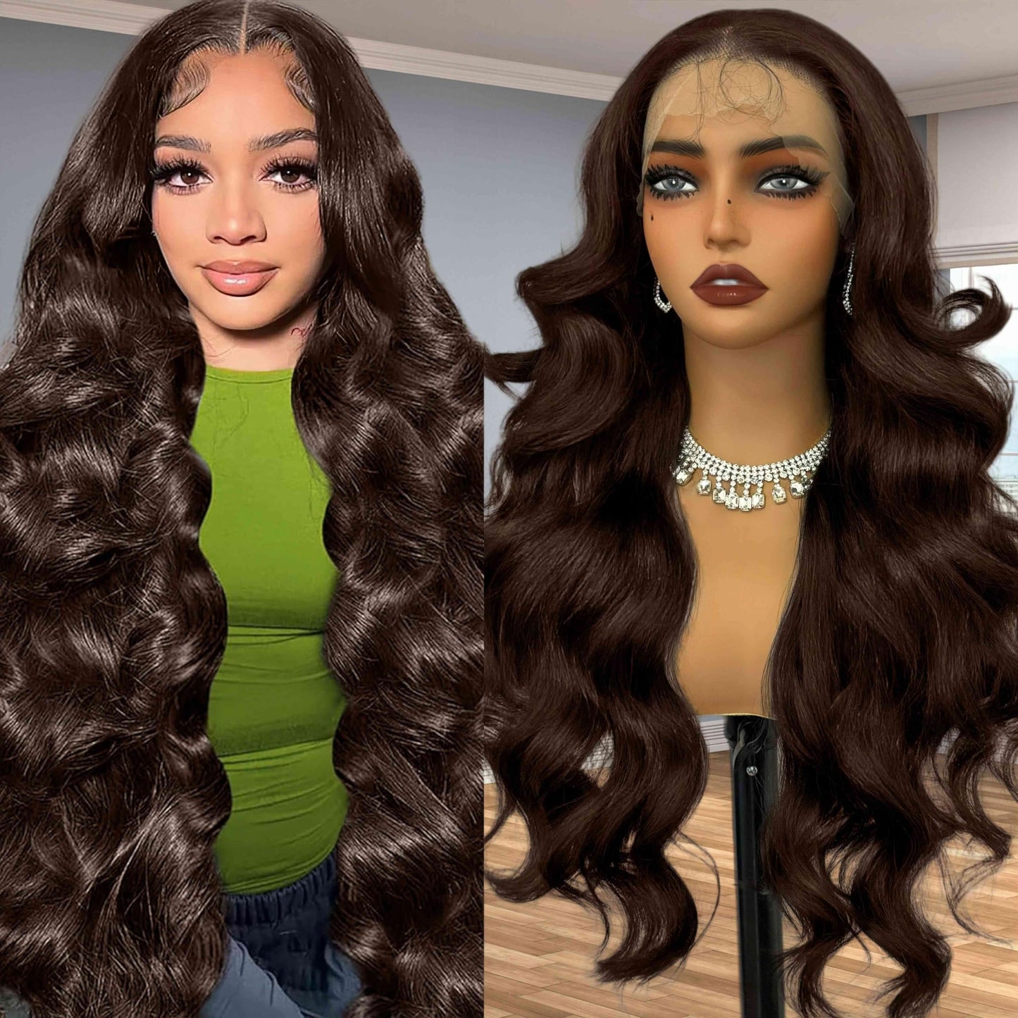florrhair Natural Black 13×6 Lace Front Wig, 26 Inch HD Lace frontal Wavy Glueless Wigs,Synthetic Body Wavy Pre Plucked Wig with Baby Hair for Women Daily Party Use,Heat Resistant Fiber Wig