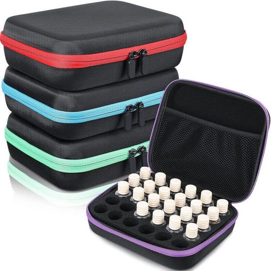 Essential Oils Storage Bag - 30 Bottle EVA Carrying Case with Foam Insert & Handle | Holds 5-15 ml