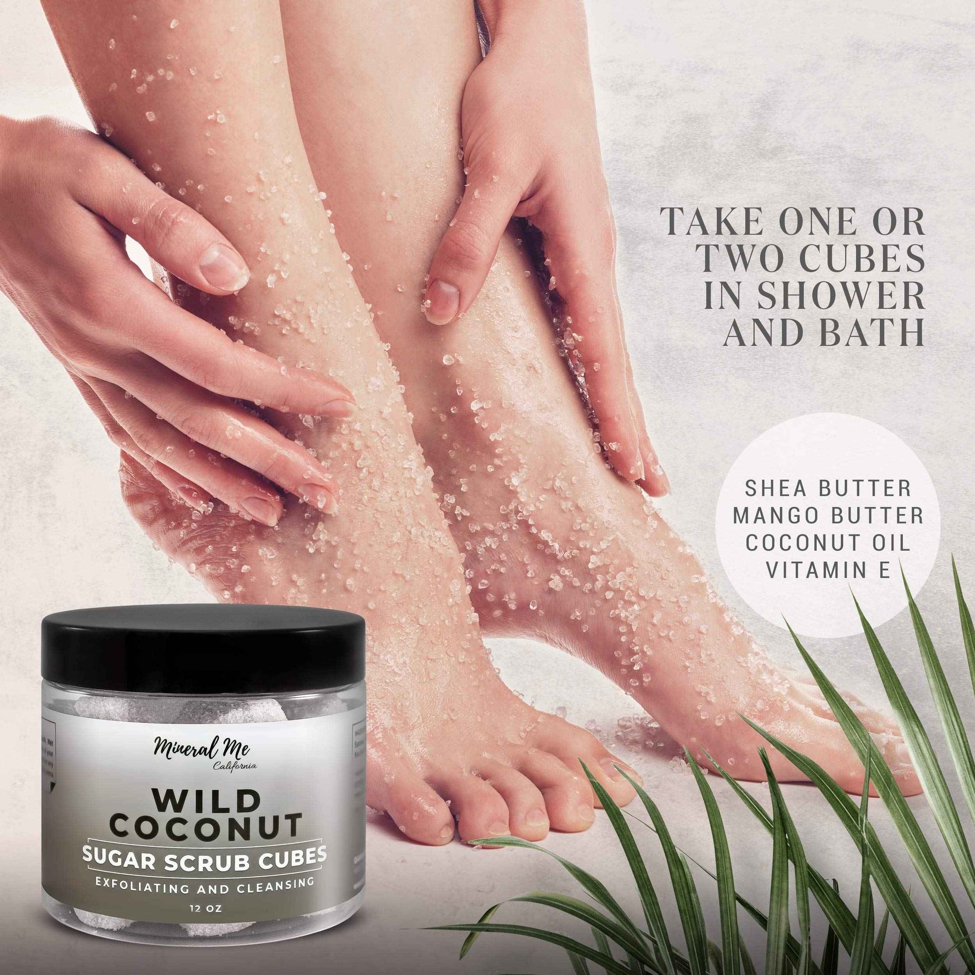 Body Scrub Exfoliator - 12oz WATERMELON Sugar scrub cubes w/Mango Butter & Shea butter, Body Scrub Exfoliator - 12oz COCONUT Sugar scrub cubes, Natural & Organic for all body exfoliation