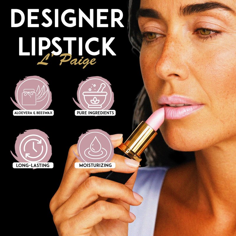 L’Paige Shimmery Ice Lipstick | Frosted Pink Shimmer Lip Color | Aloe Vera Moisturizing Formula | Long-Lasting Cool-Toned Iridescent Finish | Shade L44