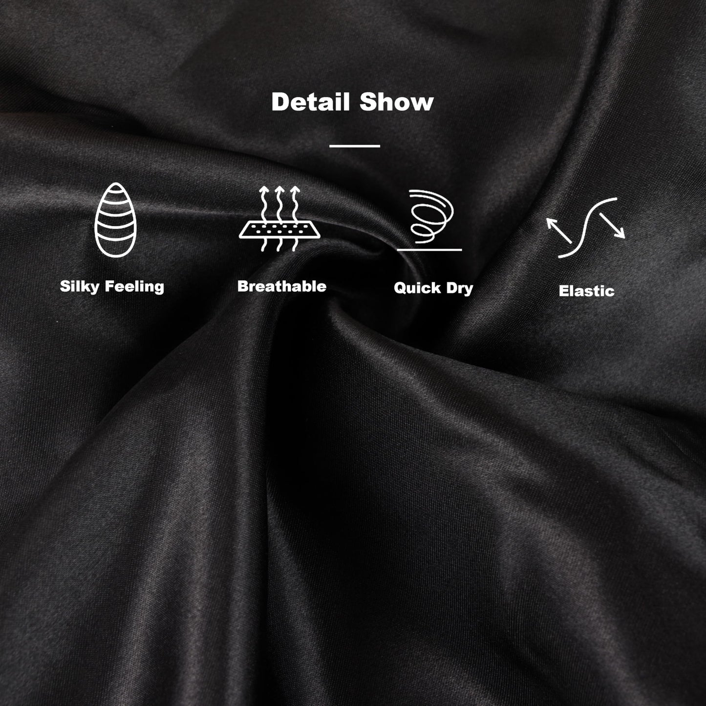 12 Pieces Satin Bonnet Hat For Women Sleeping Shower Caps Curly Hair Silky Bonnet Hair Wrap (Black)