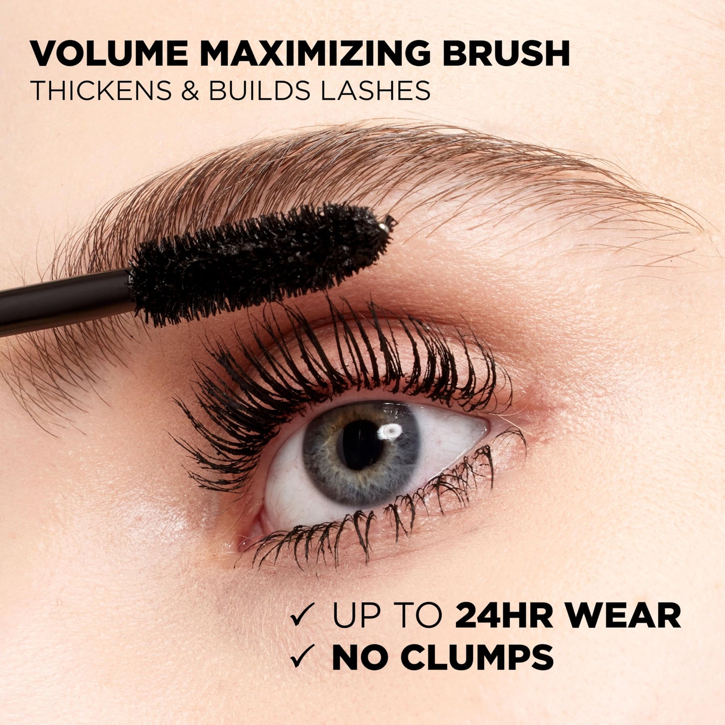 L’Oreal Paris Original Voluminous Mascara, Building Mascara Volume and Length Formula, Washable, Carbon Black, 0.26 Fl Oz., 2 Count
