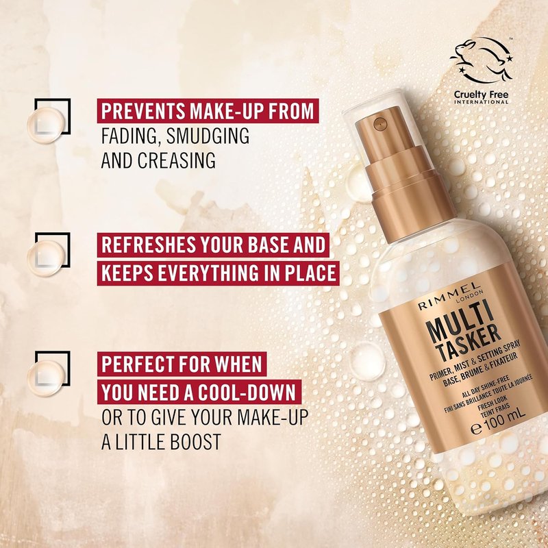 Rimmel Multi-Tasker Setting Spray - Long-Lasting Makeup Finish | 3.3 Fl Oz