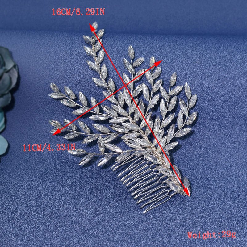 WONRLUA 2 PCS Bridal Hair Comb, Wedding Hair Clips for Brides, Bridal Headpieces for Wedding