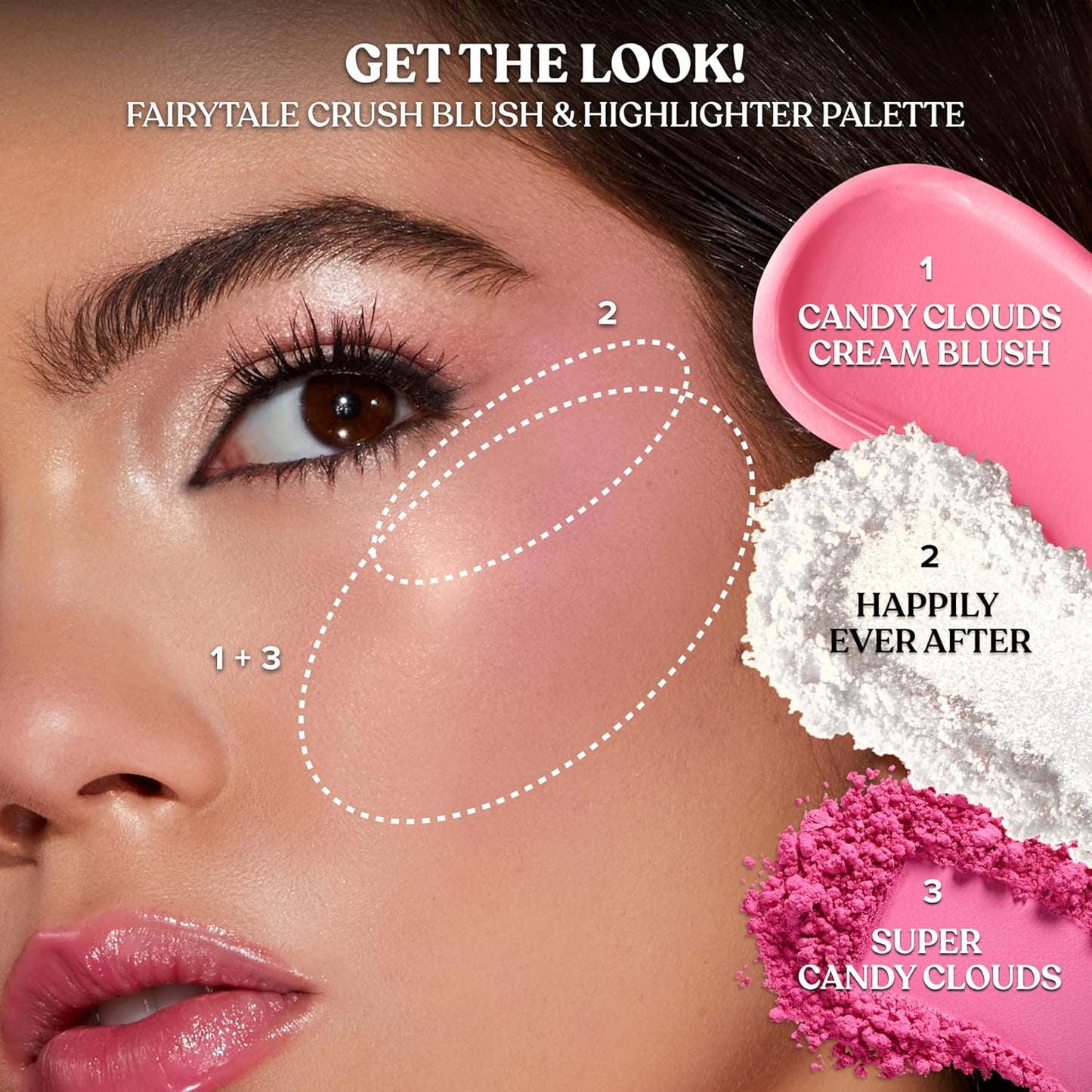 Too Faced Blush & Highlighter Set - Moon Crush Highlighter + Cloud Blush Palette Gift Set