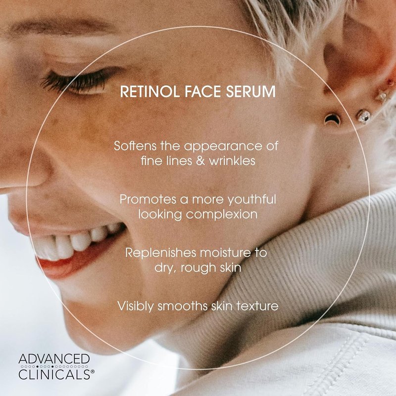 Retinol Serum Set - Anti-Aging Face Serum with Hyaluronic Acid & Vitamin C | 1.75 Fl Oz, 3-Piece Skincare Set