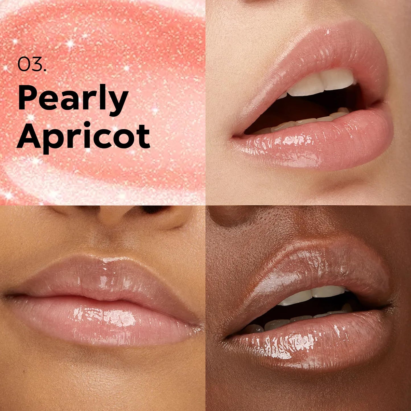 Kiko Milano 3D Hydra Lip Gloss – High Shine, Hydrating, Plumping, Non-Sticky, Moisturizing Lip Makeup – 03 Pearly Apricot – 6.5ml