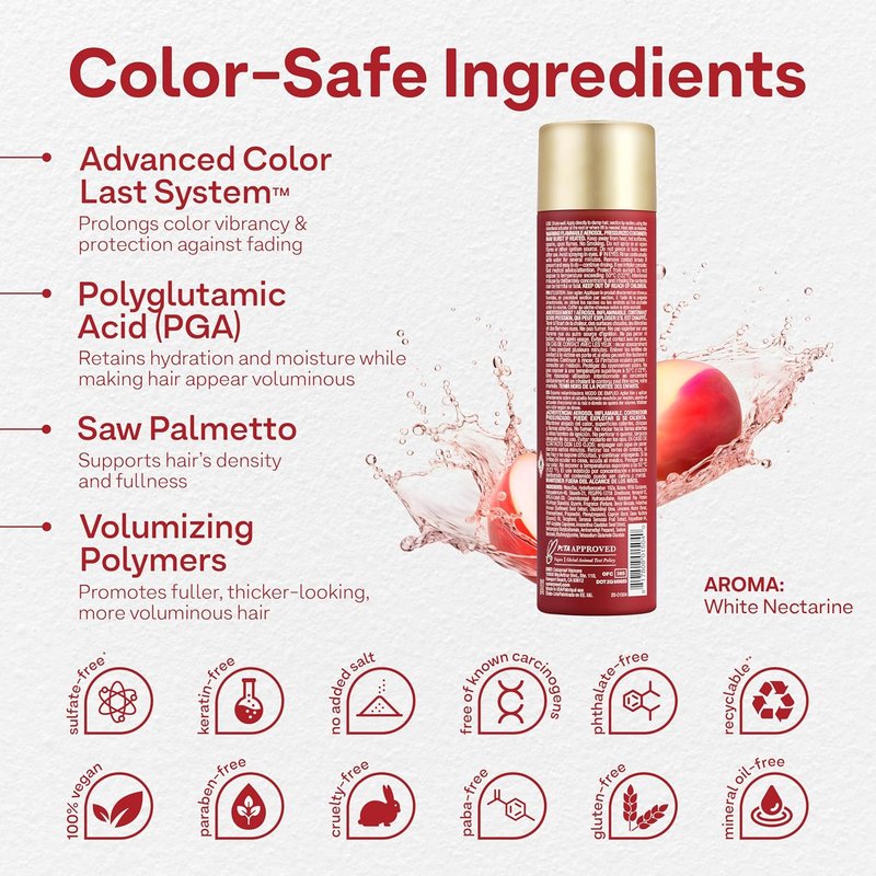 Colorproof Lift It Hair Mousse - Volumizing Formula for Women | Sulfate-Free, White Nectarine Scent | 9 Fl. Oz, Adds Volume & Shine