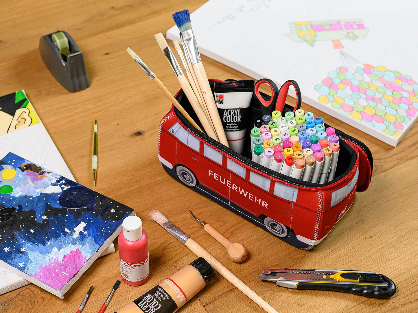 BRISA VW Collection - T1 Bus Camper Toiletry Bag Cosmetic Case