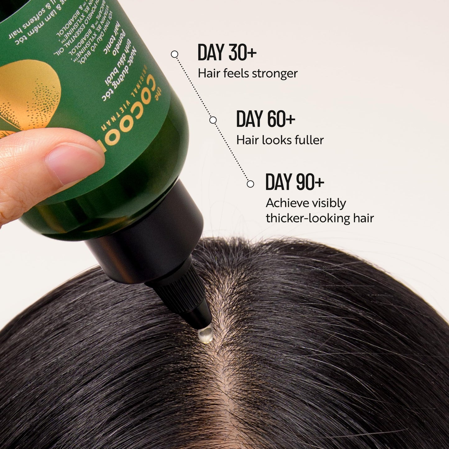 Cocoon Original Vietnam Pomelo Hair Tonic 140ml / 4.73 fl oz – Lightweight Scalp Serum for Thinning Hair, Hydrating, Strengthening & Anti-Breakage with Vitamin B5 & Baicapil