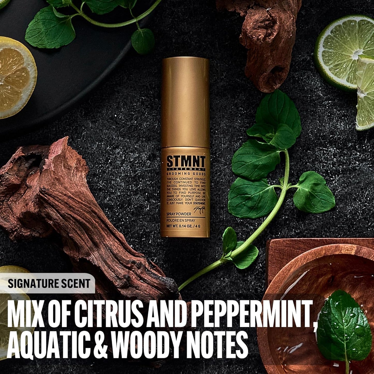 STMNT Grooming Spray Powder - Extra Matte Finish & Added Texture | Lightweight Formula for Fuller Hair - 0.14 oz
