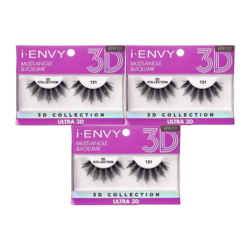 i•ENVY 3D Collection Eyelashes Multiangle & Volume (KPEI121) 3 Pack