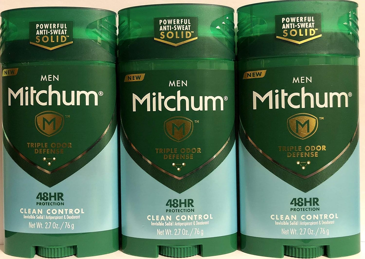 Mitchum Advanced Control Invisible Solid Deodorant for Men - 2.7 Oz | Pack of 3