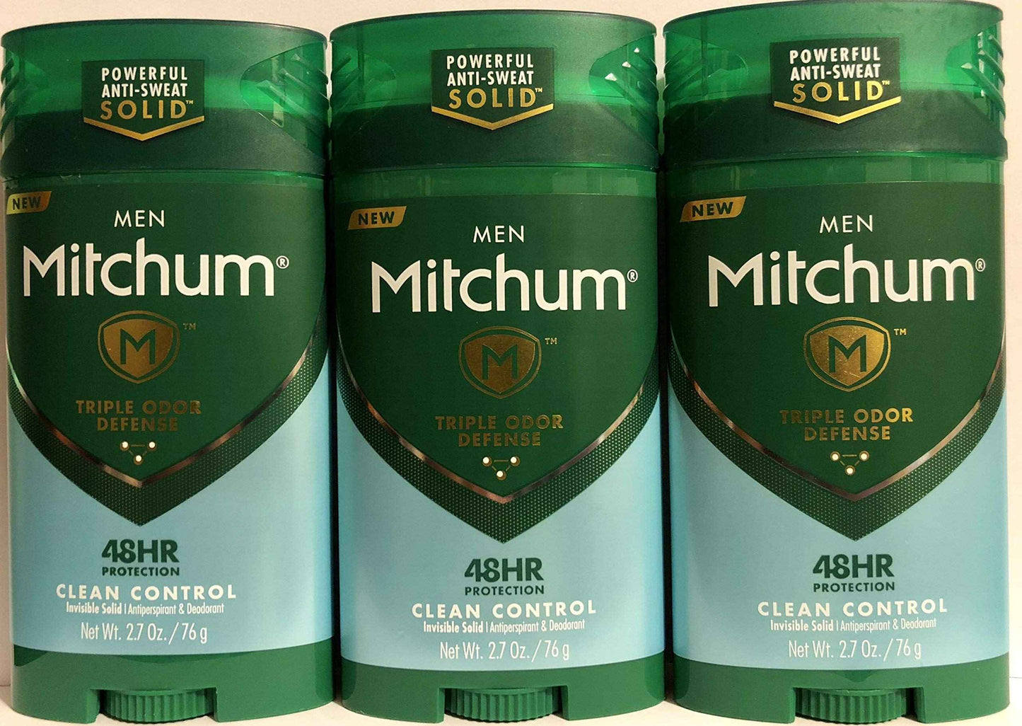 MITCHUM Advanced Control Invisible Solid Clean Control For Men, 2.7 Oz (Pack of 3)