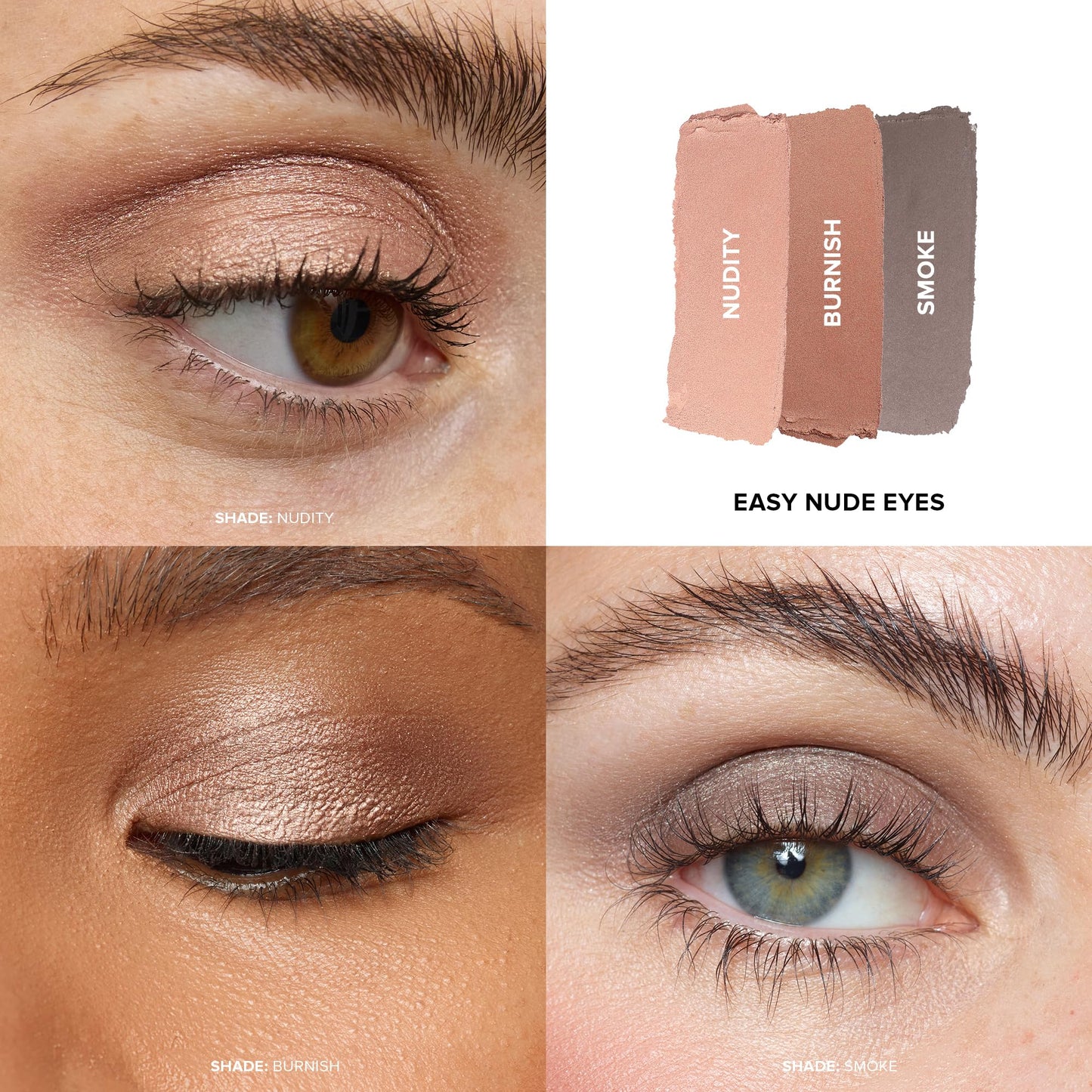 Nudestix Mini Nude Metallic Eye Kit – 3-Piece Cream Eyeshadow Pencil Set in Long-Wear Metallic Nude Shades | Multi-Use Eye Crayons for Shadow, Liner & Primer | Vegan, Travel-Friendly Makeup Set