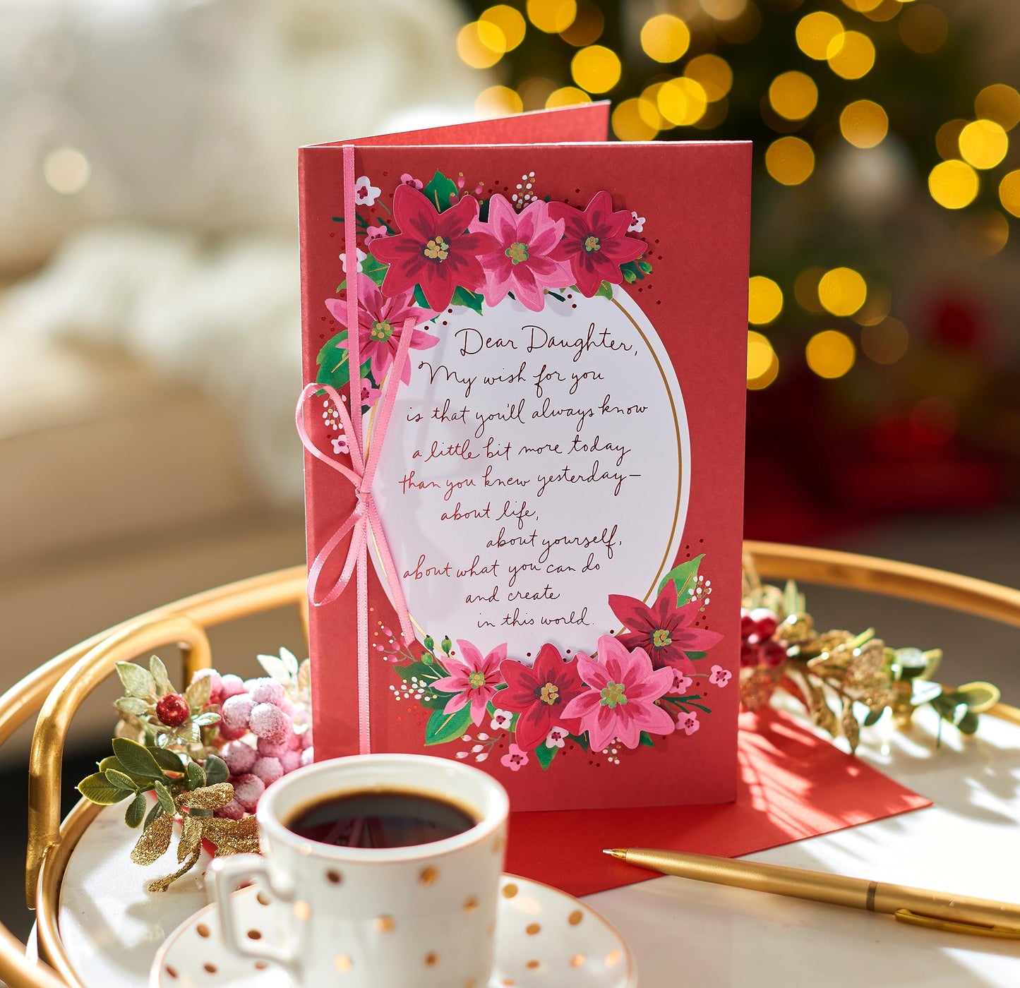 American Greetings Christmas Card for Daughter (Toward Your Dreams)