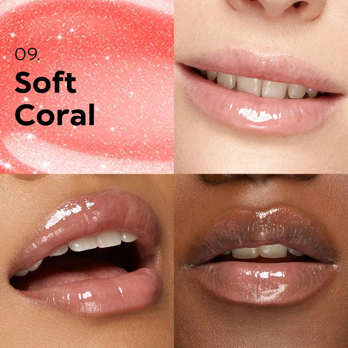 Kiko Milano 3D Hydra Lip Gloss – High Shine, Hydrating, Plumping, Non-Sticky, Moisturizing Lip Makeup – 09 Soft Coral – 6.5ml