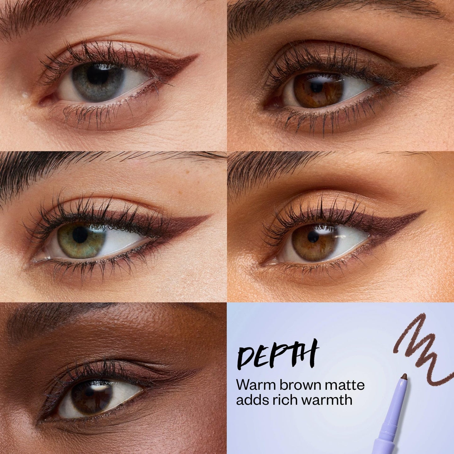 Kosas Soulgazer Gel Eyeliner – Waterproof, Smudge-Resistant Eye Liner Pencil with Hyaluronic Acid, Sharpener & Smudger, Warm Brown Matte