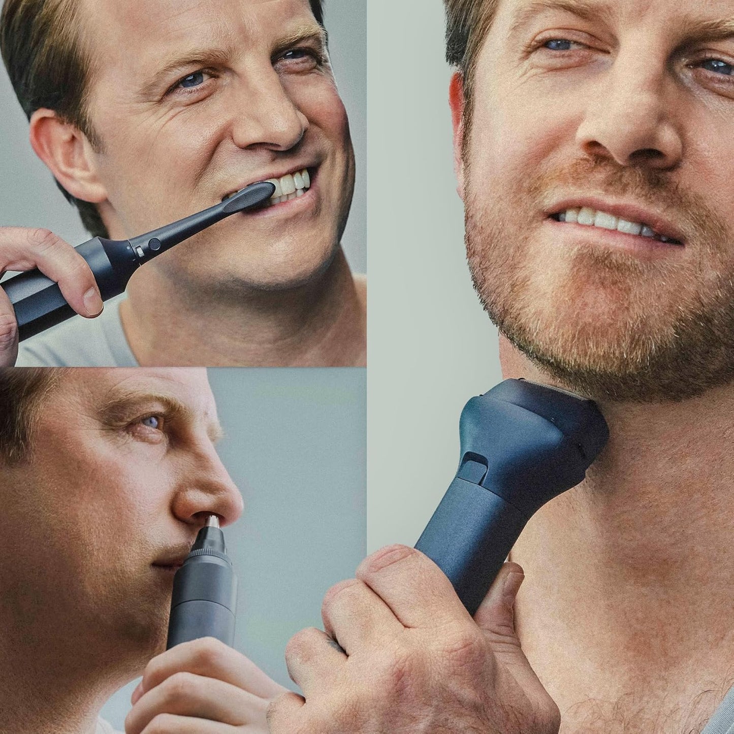Panasonic MultiShape Clean Cut Shaver Kit | 3-Blade Men's Electric Shaver, Nose Hair Trimmer & Toothbrush, Wet/Dry