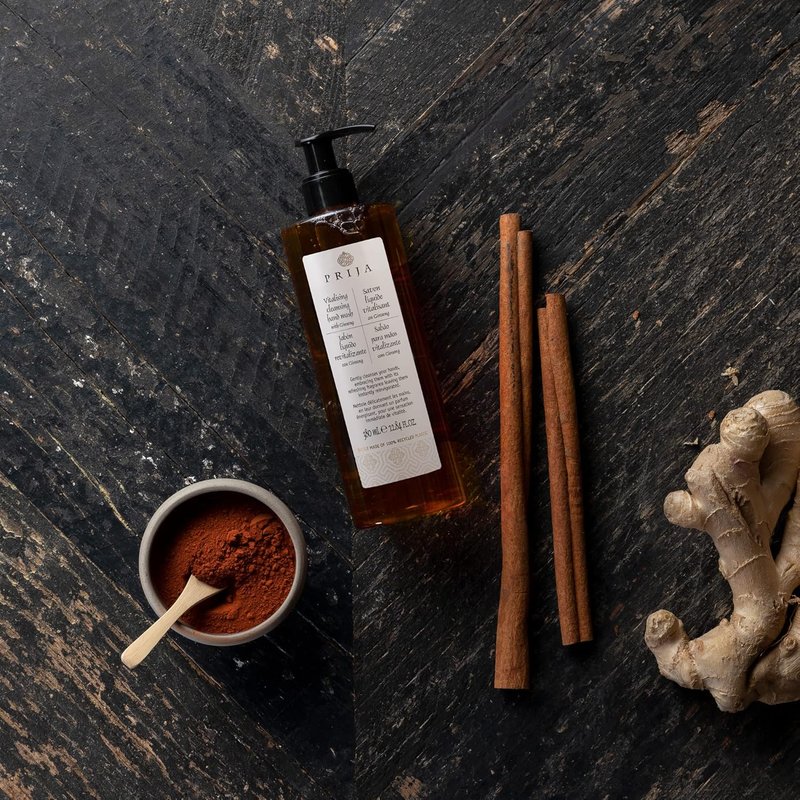 Vitalising Hand Wash with Ginseng Extract - Moisturizing Vegan Liquid Soap | 3 x 12.85 Fl. Oz