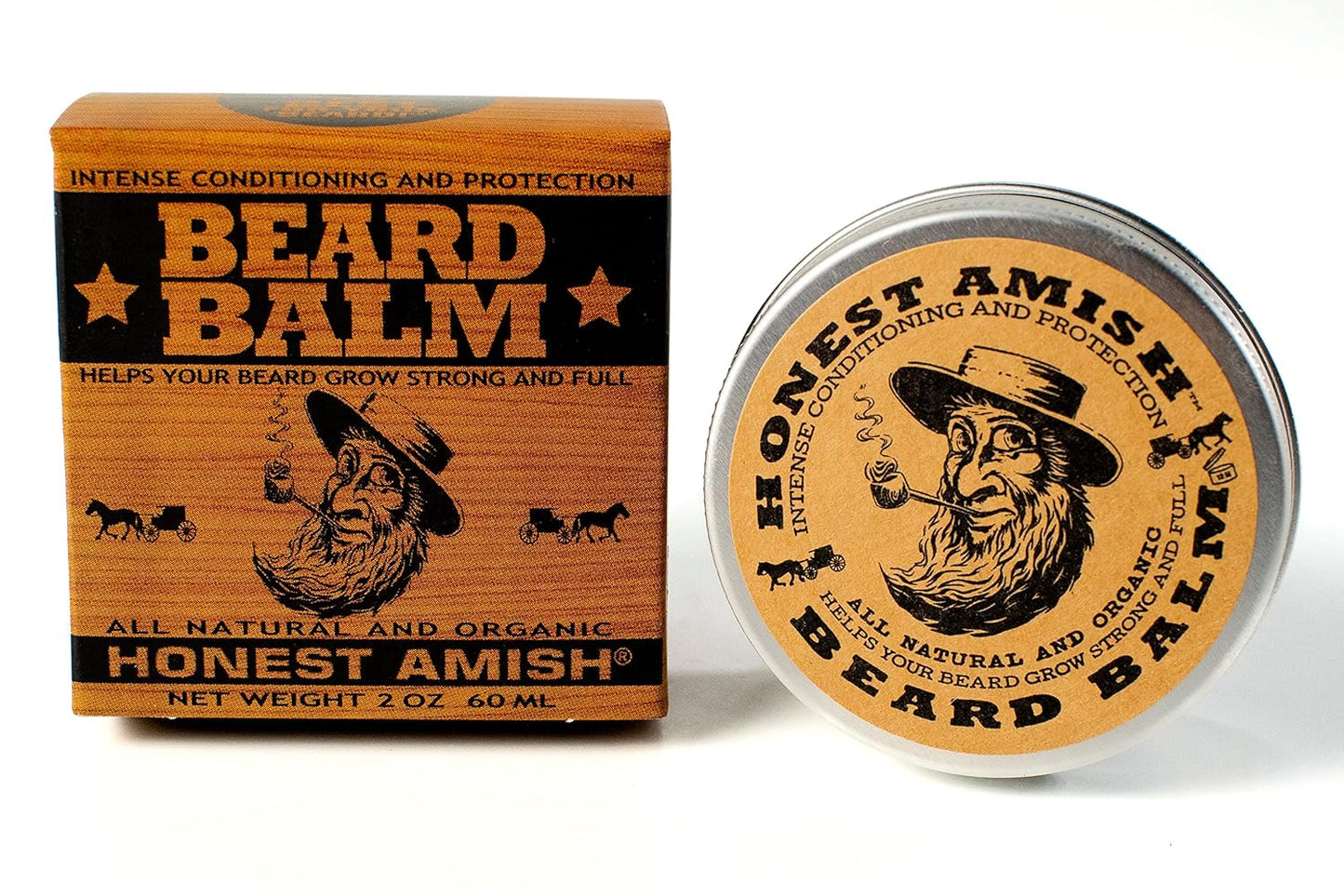 Beard Balm Leave-In Conditioner | Natural & Organic Ingredients - 2 Ounce Tin
