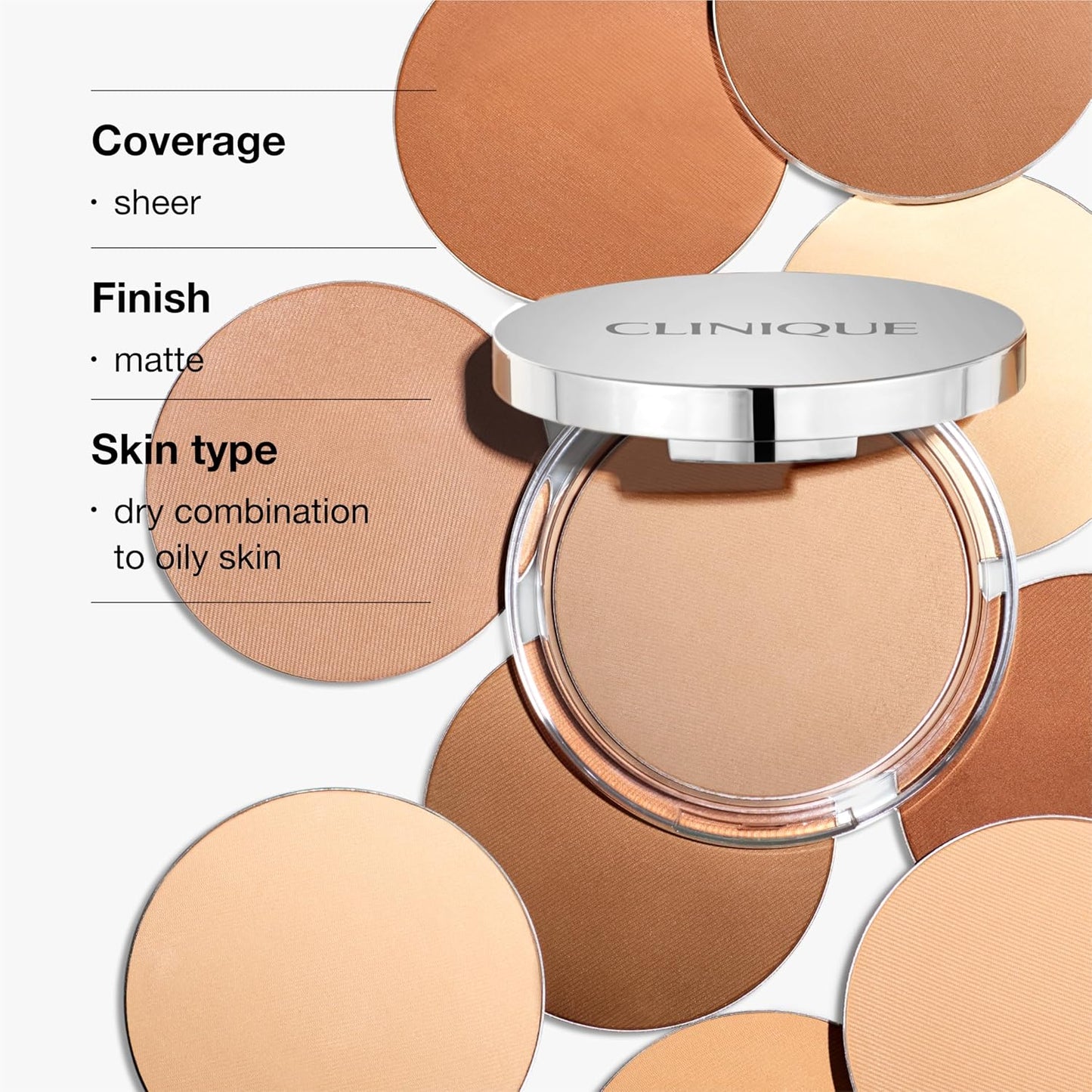 Clinique Stay-Matte Sheer Pressed Powder for Oily Skin - Sheer Coverage & Matte Finish | Minimizes Shine