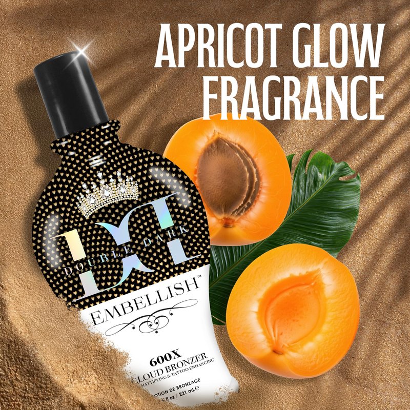 Brown Sugar Embellish Cloud Bronzer Tanning Lotion, 600X Double Dark Cloud Bronzer with Mattifying Complex, Copper Peptide & Hyaluronic Acid, 7.5 Fl Oz