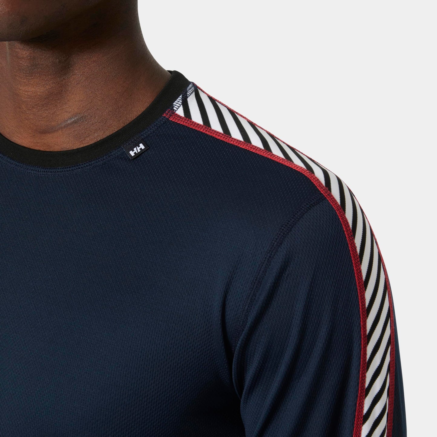 Helly Hansen Men's LIFA Stripe Performance Long Sleeve Crewneck Thermal Baselayer Top, 597 Navy, Small