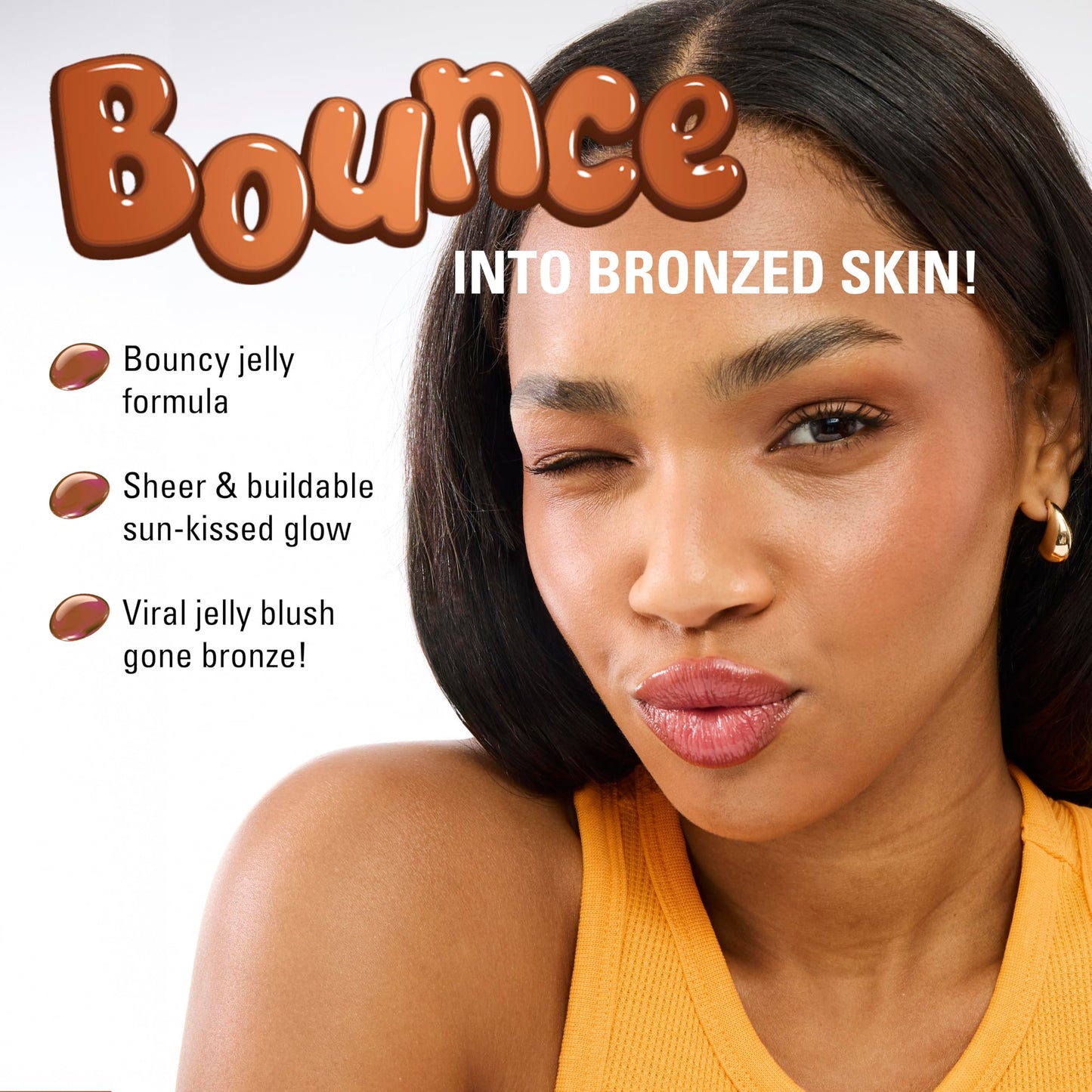 Revolution, Jelly Bronzer Tint Stick, Sheer Liquid Gel Bronzing Makeup for a Sun-Kissed Glow to Cheeks, Vegan & Cruelty-Free, Medium Sunset, 0.28 oz