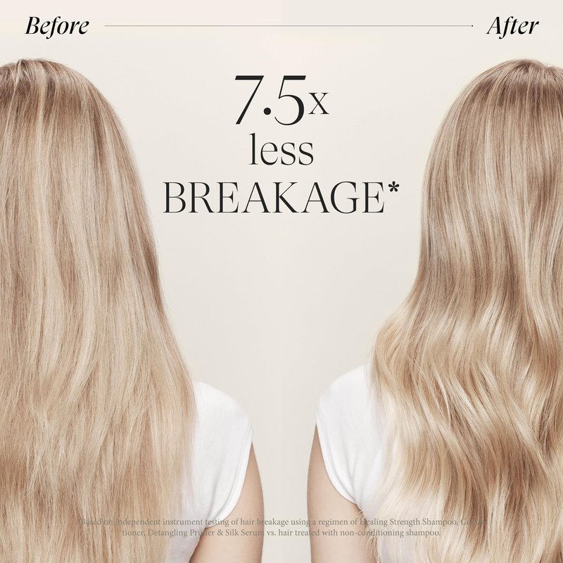 L'ANZA Healing Strength Shampoo For Dry, Damaged Hair, Daily Shampoo that Strengthens, Repairs Damage, Moisturizing, Boosts Shine, Gentle Cleanse, Color Safe Anti-Humidity, Sulfate Free (33.8 Fl Oz)
