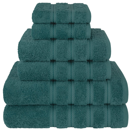 American Soft Linen 100% Cotton Luxury Turkish Towels, 6 Piece Towel Set