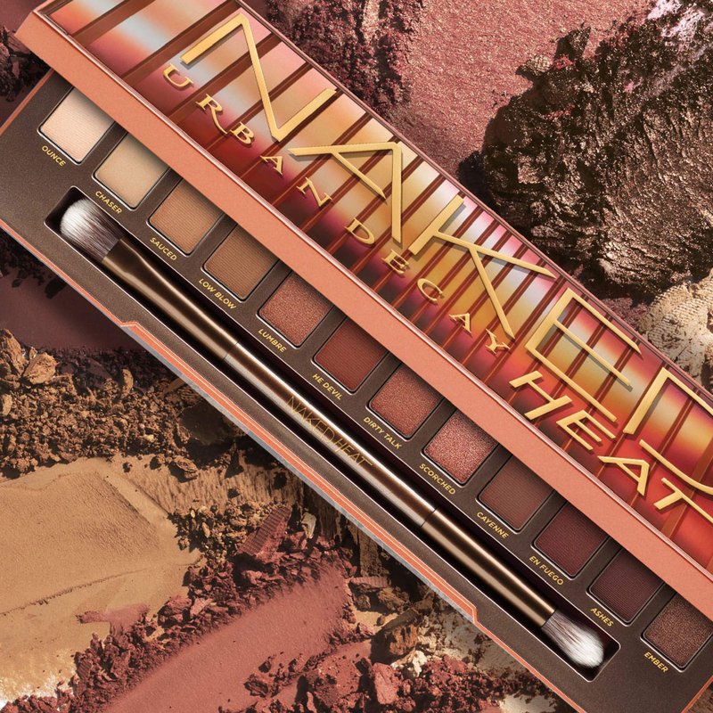 URBAN DECAY Naked Heat, Warm Brown Neutral Eyeshadow Palette, Matte, Metallic, Shimmer Finish, 12 Amber-hued Red & Orange Eye Shadows, Versatile Warm Shades, Vegan, Cruelty-free