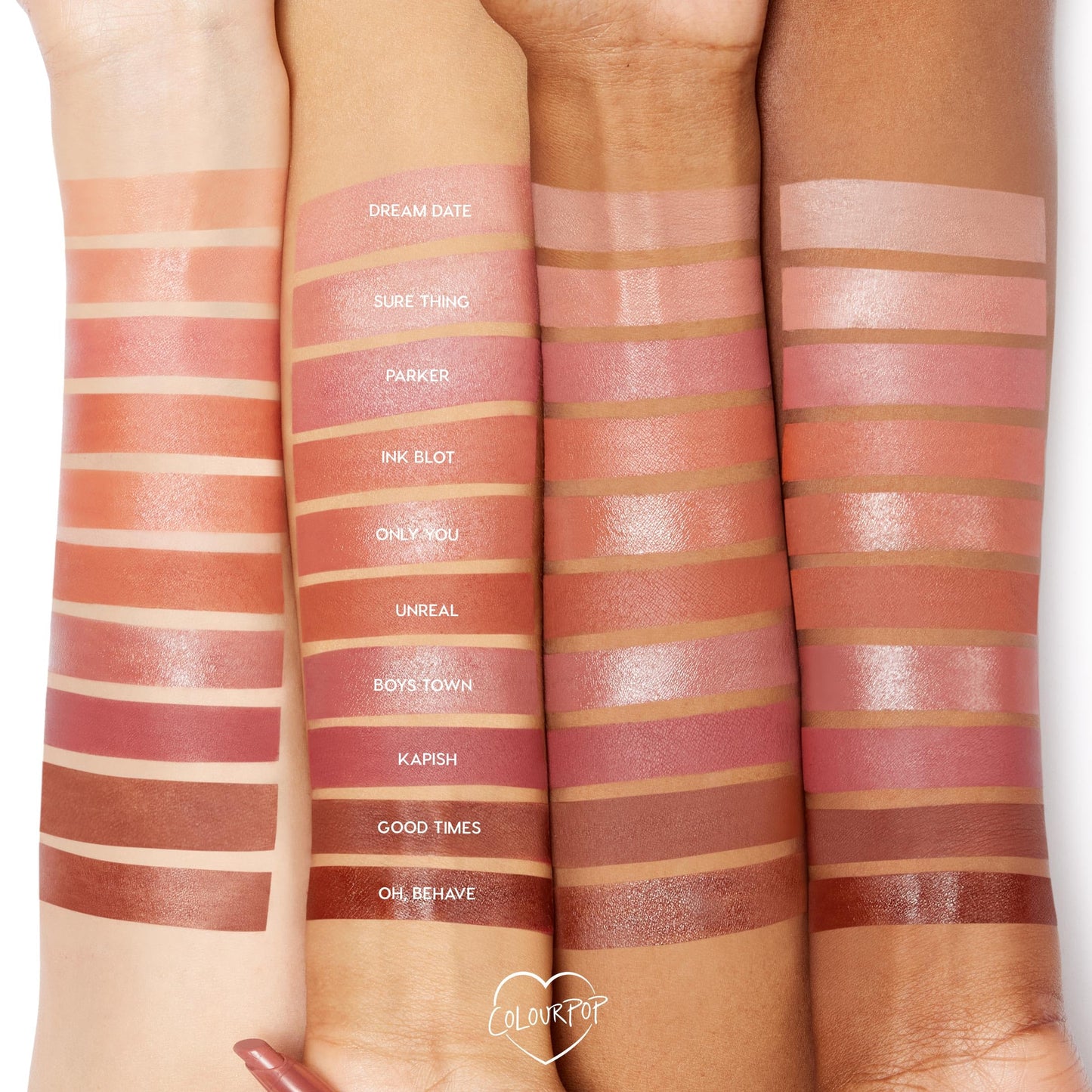 ColourPop Lippie Stix Vault - Includes 10 Nude Lipstick Shades in Matte, Matte X, Crème and Blur Finishes - Infused with a Nourishing, Non-Drying Formula - In The Nude (3.05 oz)
