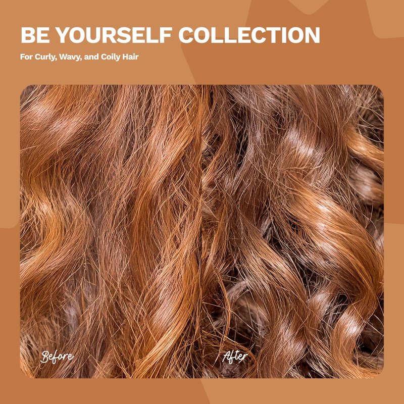 GINGER MILK Curly Hair Travel Set | Curly Method Kit with Shampoo, Hair Mask, Leave-In & Curl Defining Gel + Free Travel Bag | Nourishes, Hydrates & Controls Frizz – TSA Approved Sizes | Be Yourself