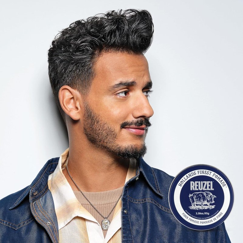 Reuzel Fiber Pomade - Firm Hold & Pliable Styling | Water Soluble, Low Shine, Easy Wash Out for All Hair Types