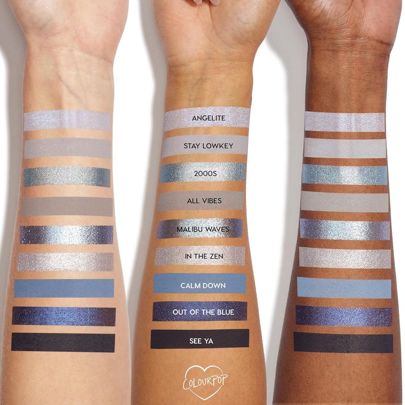 Colourpop So Elemental Eyeshadow Palette - High-Pigment Blue & Silver Shades | Metallic & Matte Finishes (0.3 oz)