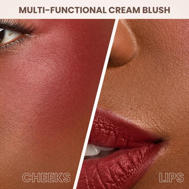 POISE Makeup HD Crème Lip and Cheek Compact | High Pigment Cheek Blusher and Lipstick in One Hydrating for Skin Infused w/Shea Butter, VINTAGE
