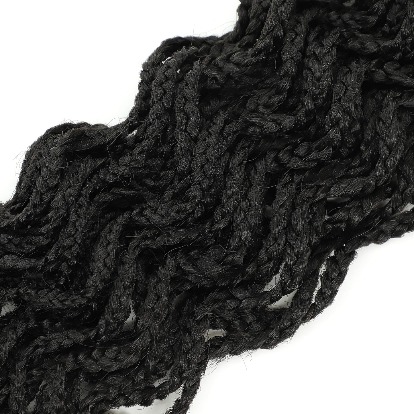 150 Strands Goddess Box Braids Crochet Hair Curly Braided Crochet Box Braiding Hair 14 Inch 3X Pre Looped Box Braid Crochet Braids Extensions 5 Packs Wavy Crochet Hair for Black Women