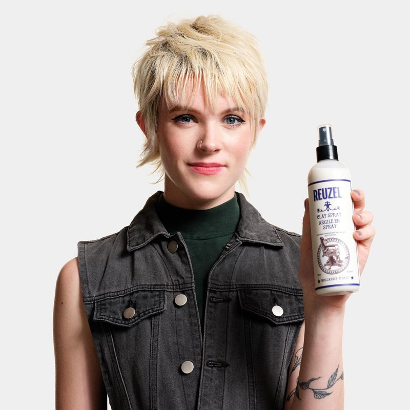REUZEL Clay Spray, Light Hold, Adds Volume and Texture, Controls Frizz, Matte Finish, Vegan Formula, Fragrance Free, For All Hair Types, 12 oz