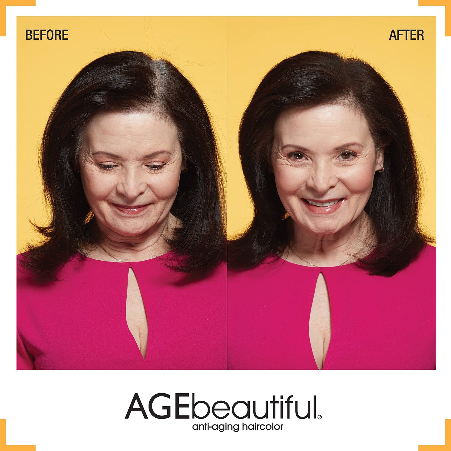 AGE beautiful Root Touch Up Hair Color Spray | Touch-Up Gray Concealer | Temporary Cover Up | Adds Volume & Covers Thinning Patches | Water, Sweat, Stain Resistant | Dark Red Brown | 2 Fl Oz