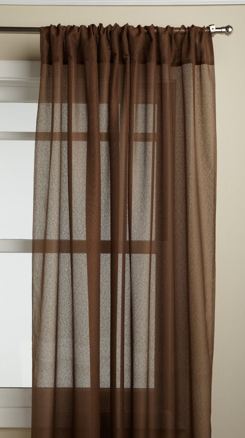 Lorraine Home Fashions Reverie inch, Chocolate, Tailored Panel 60 in x 84