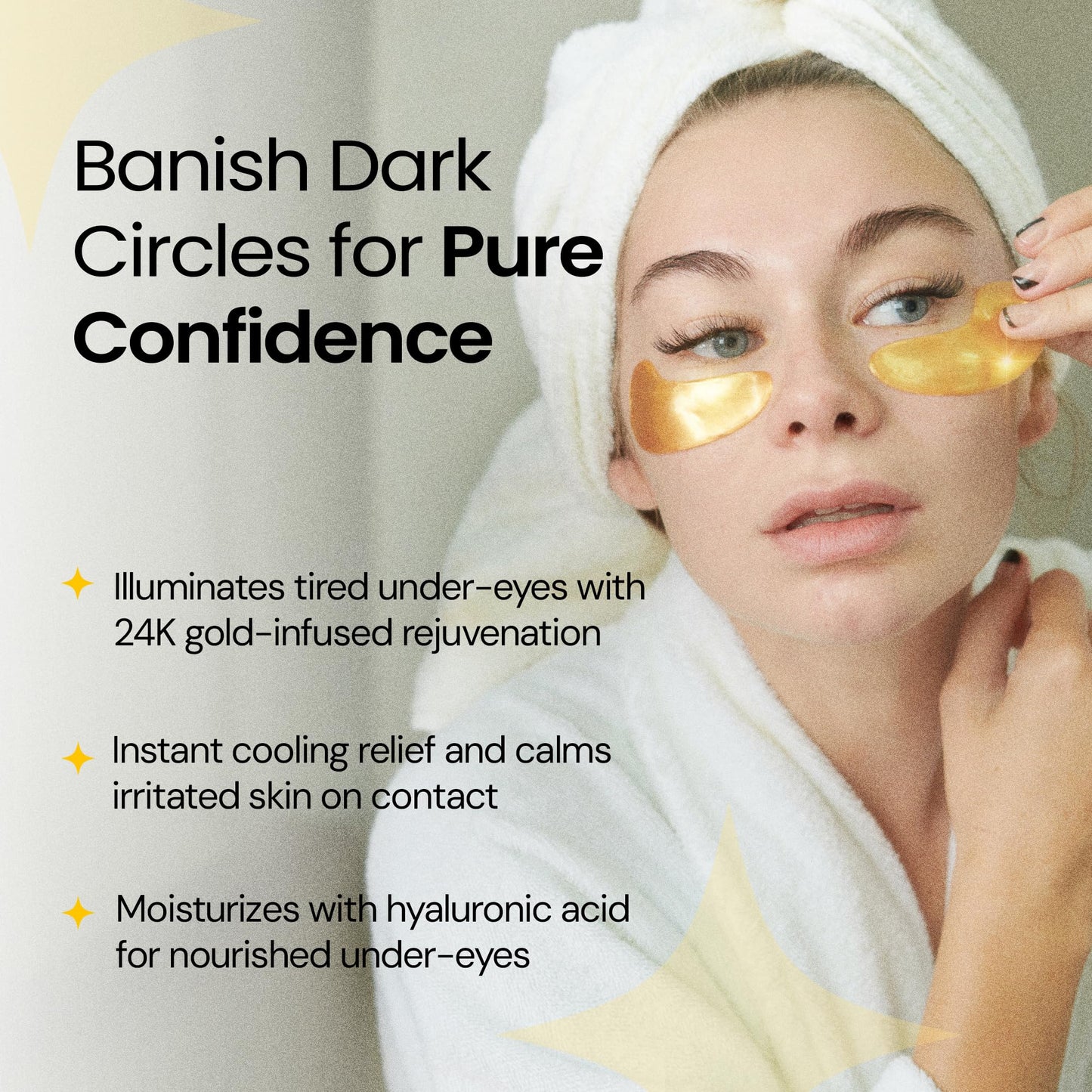 LA PURE Collagen Boosting Eye Mask Patches Under Eye Patches for Puffy Eyes Hyaluronic Acid Dark Circles Bags Lines Anti Wrinkles Anti Aging Hydrating Moisturizing Brightening Eye Gels 15ct
