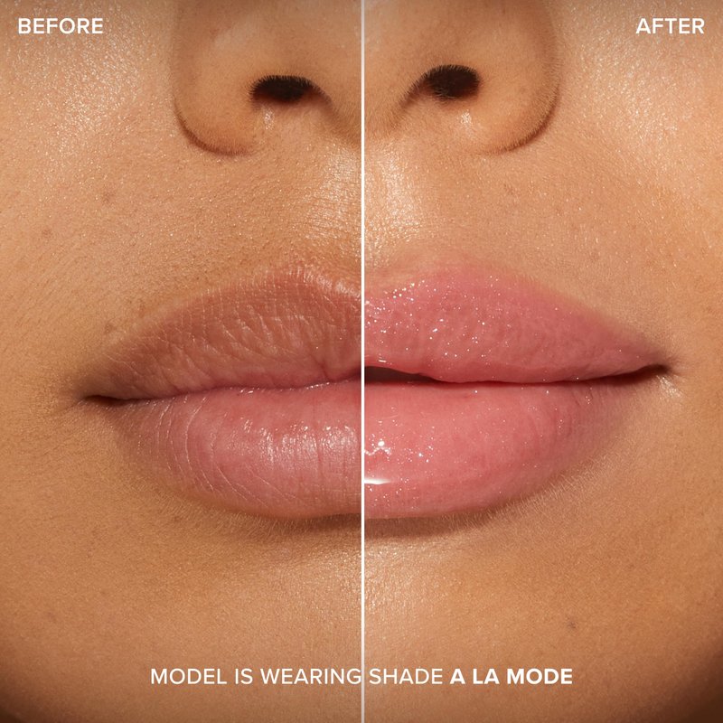 Too Faced Lip Injection Maximum Plump Extra Strength Lip Plumper Gloss | Hydrating, Volumizing, + Plumping, 0.14 Fl Oz, A La Mode (Nude Pink with Subtle Silver Shimmer)