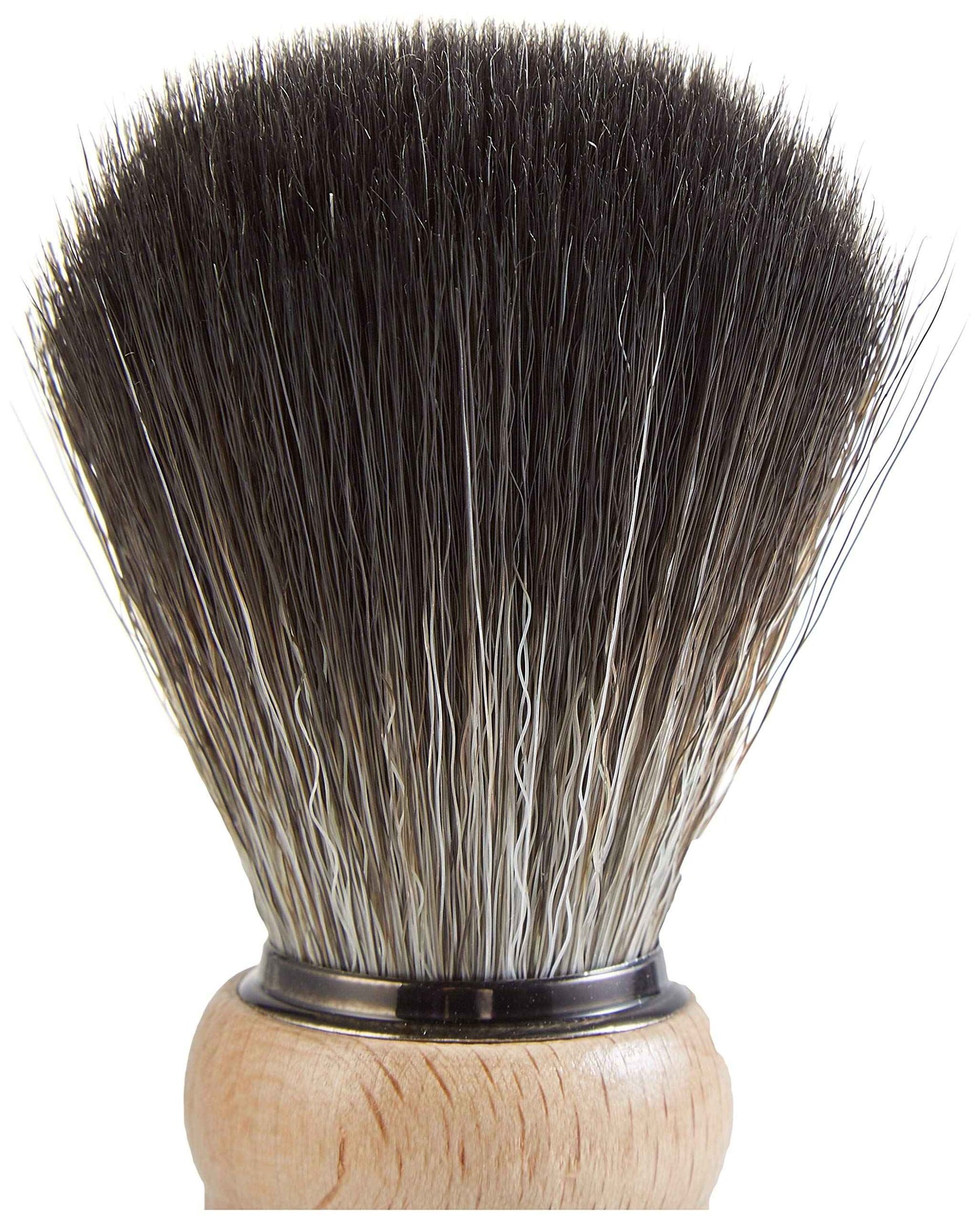 Omega Synthetic Fiber Beard Brush, Beech Wood Handle, 1 Unit