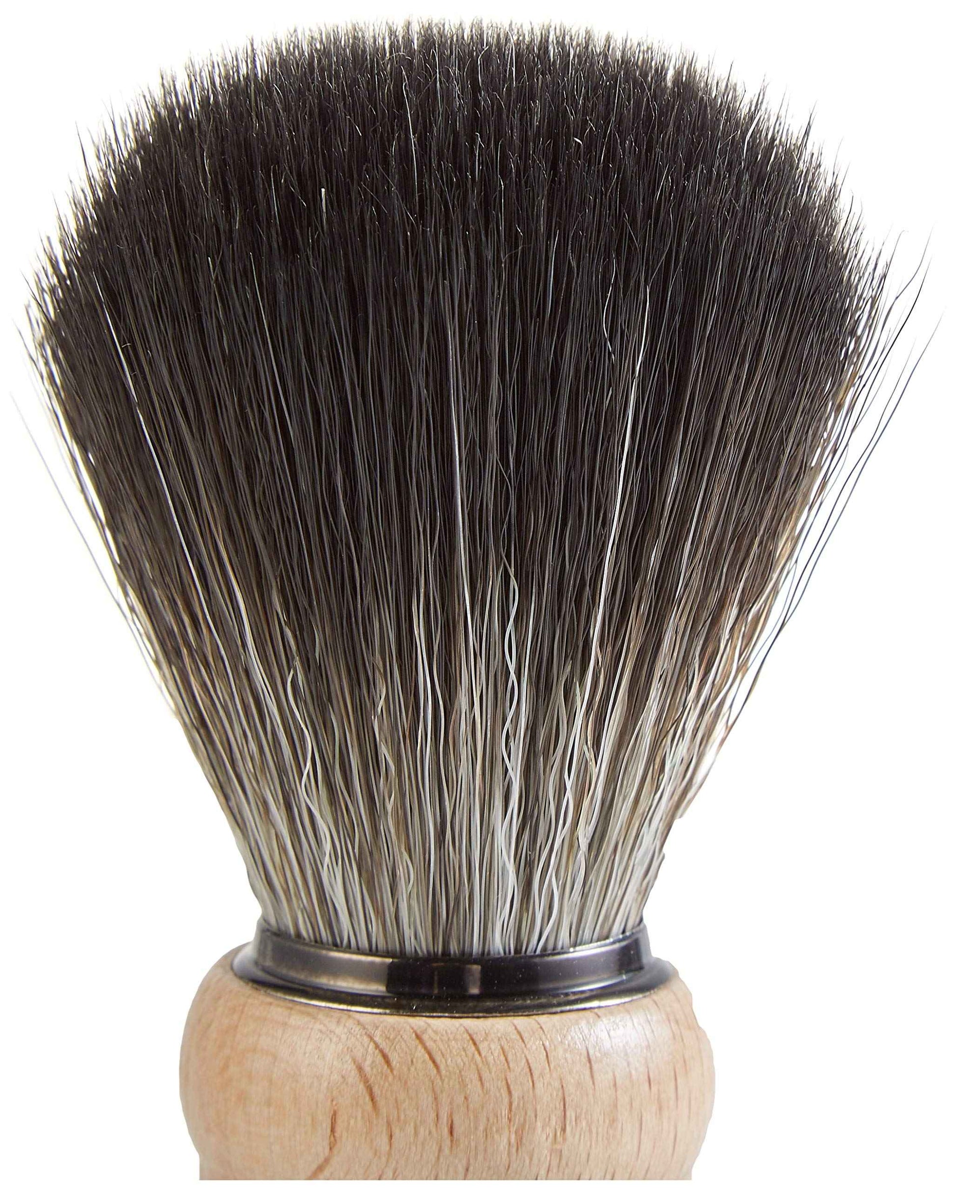 Omega Synthetic Fiber Beard Brush, Beech Wood Handle, 1 Unit