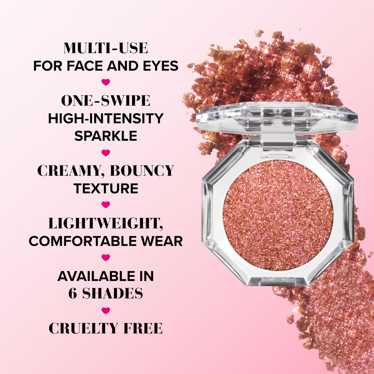 Too Faced Disco Crush High Shine Glitter Multi-Use Eye + Face Sparkle | Creamy, Iridescent, Multichrome Face & Eyeshadow Glitter, 0.05 Ounce, Fairy Dust