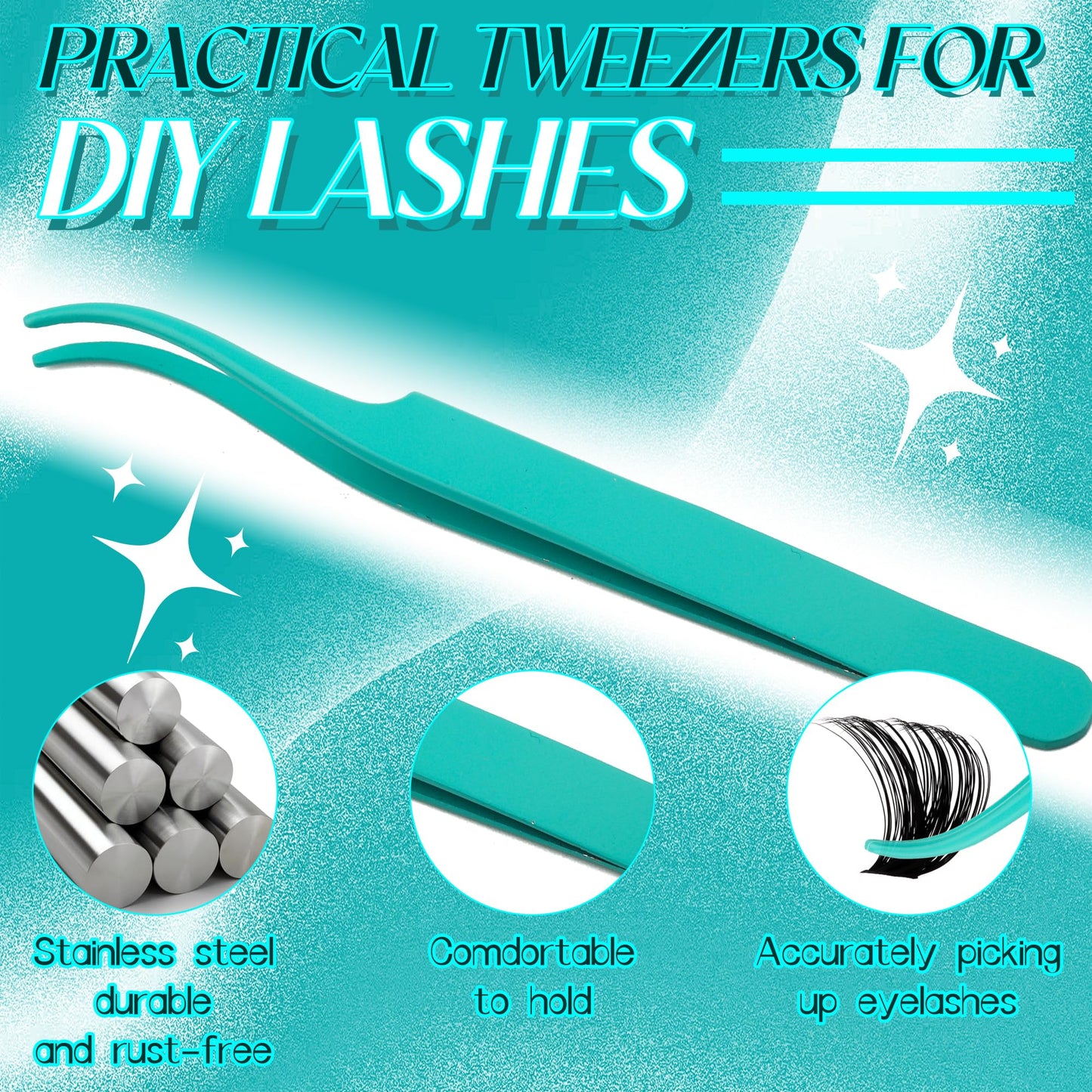 GEMERRY Lash Bond and Seal Kit Lash Cluster Glue Waterproof Strong Hold 72-96 Hours Bond and Seal Lash Glue for DIY Lash Extensions Kit with Eyelash Tweezers Kit