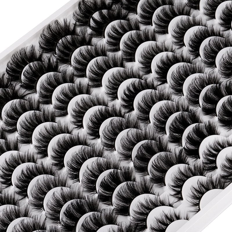 False Eyelashes 48 Pairs 6 Styles Mixed Fake Eye Lashes Bulk Wholesale Dramatic Thick 5D Wispy Strip Faux Mink Eyelashes Multipack