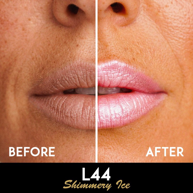 L’Paige Shimmery Ice Lipstick | Frosted Pink Shimmer Lip Color | Aloe Vera Moisturizing Formula | Long-Lasting Cool-Toned Iridescent Finish | Shade L44