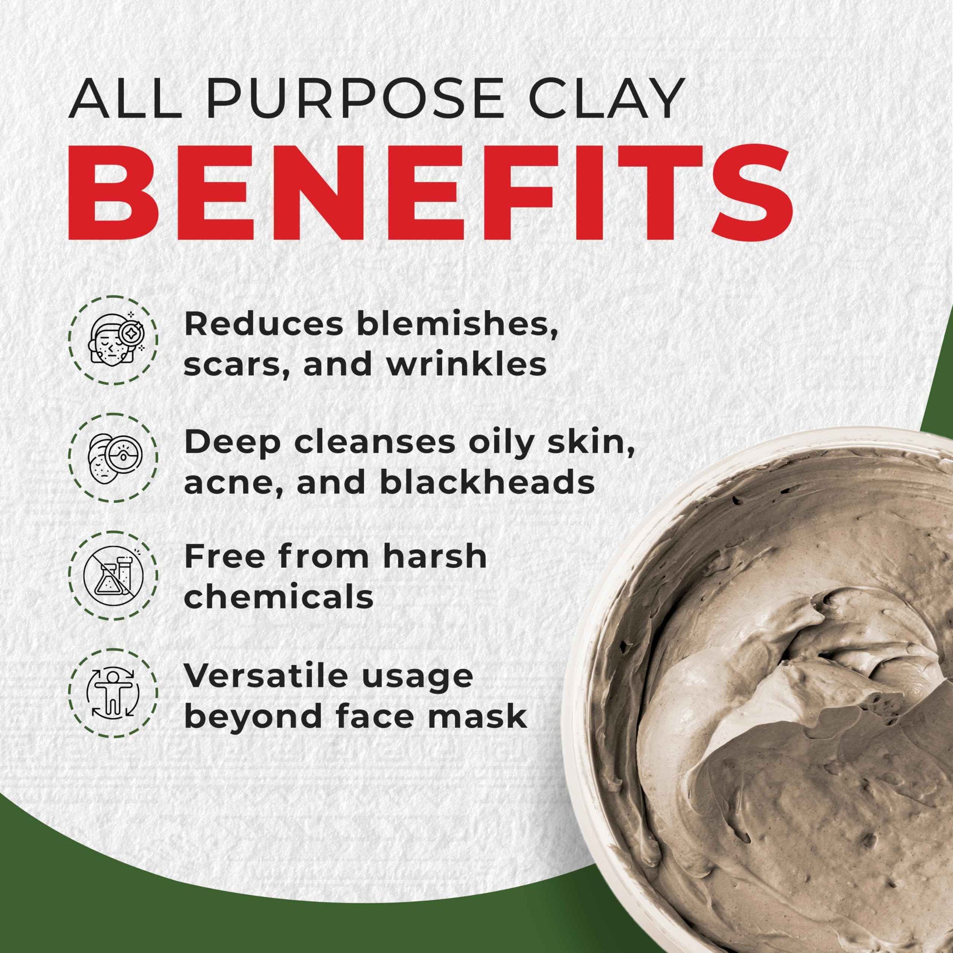 Mayan Magic Mud Powerful Deep Pore Cleansing Sodium Bentonite Clay for Unisex - 32 oz Cleanser